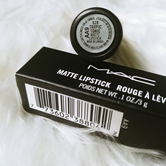 NEW IN BOX 628 Tropic Tonic coral MAC Matte Lipstick Full Size - Picture 11 of 16